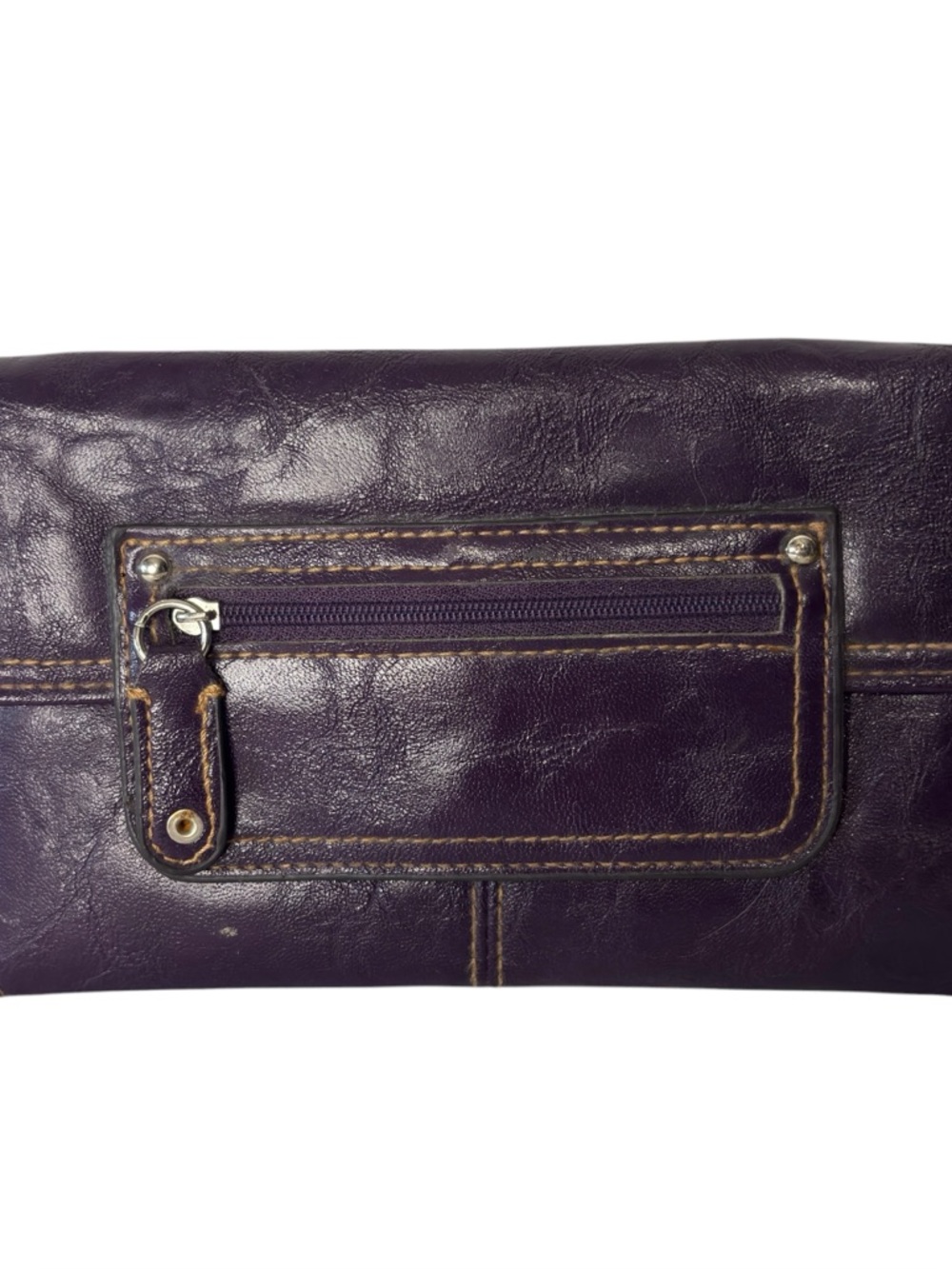 Purple wallet checkbook ID holder clutch